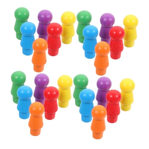 Toddmomy 120 Stück Bunte Holzspielsteine Ersatzteile für Schach und Brettspiele Farbenfrohe Figuren für Erwachsene für Strategische Spiele und Spaß mit Freunden von Toddmomy