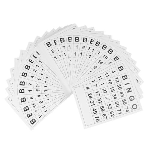Toddmomy 120 Stück Teiliges Bingo Spiel Kartenset aus Hochwertigem Papier Interaktives Partyspiel für Familie und Freunde für Geburtstage Wohltätigkeitsveranstaltungen und Freizeitspaß von Toddmomy