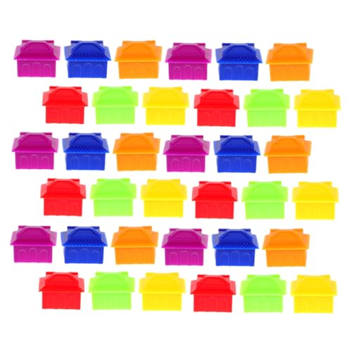 Toddmomy 120 Stück Teiliges Kunststoff Ersatzteile für Brettspiele Bunte Spielfiguren Häuser Stabile Spielsteine für Logik Strategiespiele Vielseitig für Brettspiel Zubehör und von Toddmomy