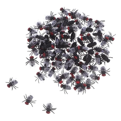 Toddmomy 120 Stück Teiliges Realistisch Gestalteter Kunststoff-fliegen Leichte Tragbare Falsche Insekten für Streichspiele Partydekoration und Kreative Fotografie zu Halloween Karneval und von Toddmomy