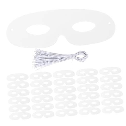Toddmomy 120pcs White Paper Bastelmasken Mit Elastischen Seilen DIY Lackierbare Leere Maskerade -maske Für Kinder Ideal Für Halloween Mardi Gras Geburtstagsschule Und Kostümpartys von Toddmomy