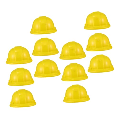 Toddmomy 12Stücke Bauarbeiter Hüte Gelbe Sicherheitshelme für Themenpartys und Verkleidungen Leicht und Bequem Tragbar Realistisches Design für Kreatives von Toddmomy