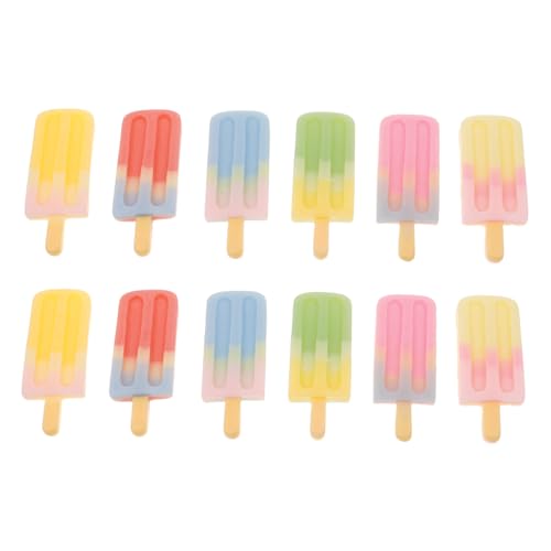 Toddmomy 12Stücke Fake Eiscreme Kunstharz Dekorationen Simulationseis Für DIY Projekte Kreative Accessoires Für Scrapbooking Und Bastelarbeiten von Toddmomy