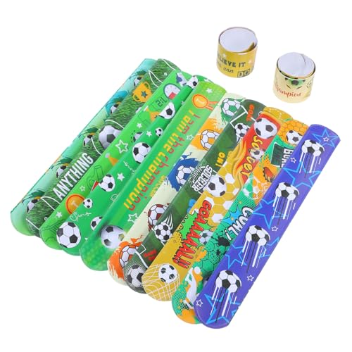 Toddmomy 12Stücke Fußball Slap Armbänder PVC Schnapparmbänder für Partygeschenke und Mitgebsel für Fußballgeburtstage und Events Toddmomy 12Stücke Fußball Slap Armbänder PVC Schnapparmbänder für Partygeschenke und Mitgebsel für Fußballgeburtstage und Events von Toddmomy