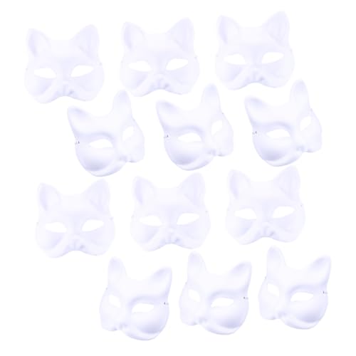 Toddmomy 12Stücke Leere Pulp Tiermasken Kreative Malmasken für DIY Katzen und Fuchsdesign für Karneval Kostümpartys Maskerade und Besondere Anlässe Toddmomy 12Stücke Leere Pulp Tiermasken Kreative Malmasken für DIY Katzen und Fuchsdesign für Karneval Kostümpartys Maskerade und Besondere Anlässe von Toddmomy
