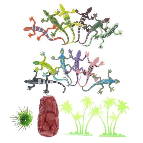Toddmomy 12Stücke Mini Eidechsenmodell Simuliertes Reptilienspielzeug für Pädagogisches für Kreatives und Lernen für Zuhause Büro und Garten von Toddmomy