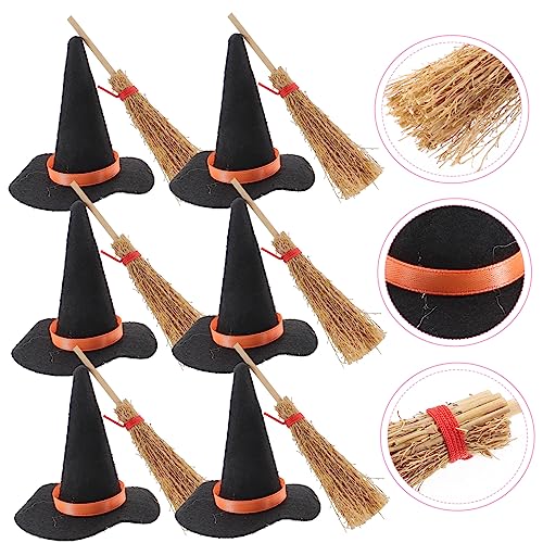 Toddmomy 12Stücke Mini Hexenpuppenhüte mit Besen Halloween Deko für Puppenhäuser und Mini Landschaften für DIY Projekte und Kreative Toddmomy 12Stücke Mini Hexenpuppenhüte mit Besen Halloween Deko für Puppenhäuser und Mini Landschaften für DIY Projekte und Kreative von Toddmomy