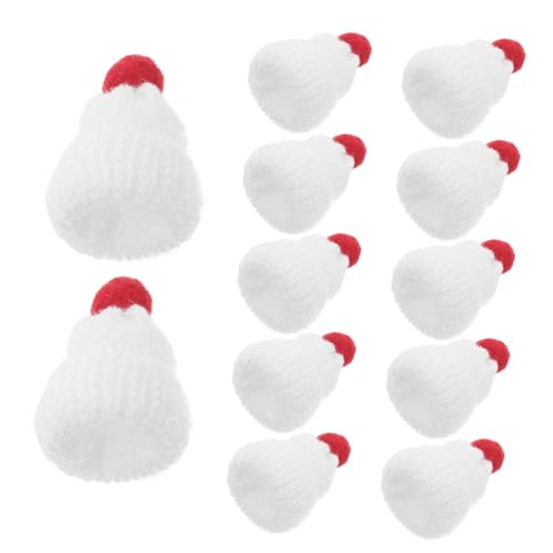 Toddmomy 12Stücke Mini Weihnachtsmützen für Puppen Handgefertigte DIY Accessoires für Weihnachtsdeko für Festliche Bastelprojekte und von Toddmomy