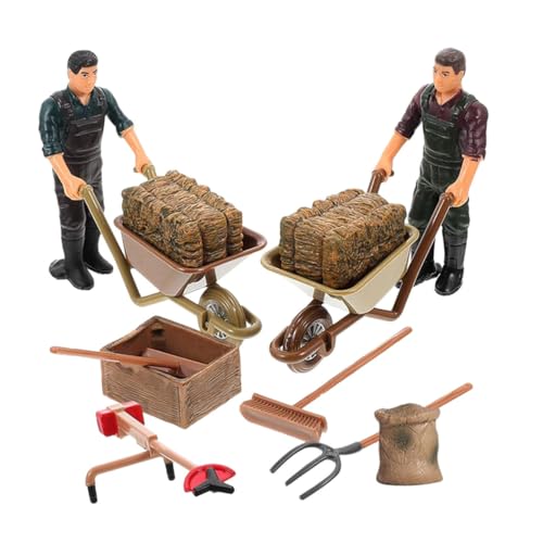 Toddmomy 12Stücke Modelle Teiliges Lebensechte Figuren und Zubehör für Mini Garten Dekoration für aus Robustem Gefertigt von Toddmomy