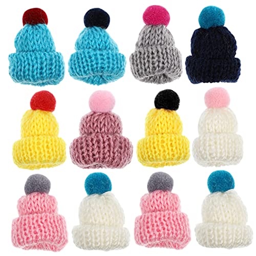 Toddmomy 12Stücke Teiliges Wollmützen Austauschbare Handwerkshüte Für DIY Bastelprojekte Kreative Puppendekoration Hüte Zur Verzierung Von Flaschen Weihnachtsmützen von Toddmomy