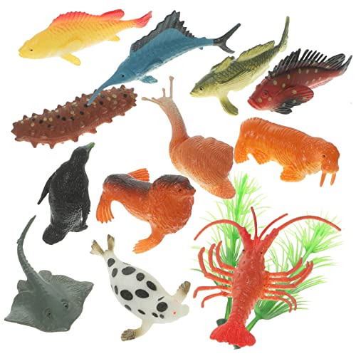 Toddmomy 12Stücke Teiliges aus Realistischen Meerestierfiguren Winzige Spielsachen aus Hochwertigem für Kreatives und Lernzwecke für Dekoration für Partys von Toddmomy