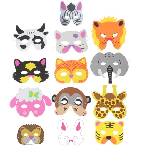 Toddmomy 13 Stück Teiliges Tiermasken Lustige Tiergesichtsmasken für Halloween Karneval und Kostümpartys Kreative Foto Requisiten aus Material und Strapazierfähig von Toddmomy