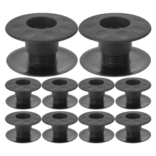 Toddmomy 14 Paar Tischfußballbuchsen, Lagerstangen, Kunststoff, Tischfußballtisch-Zubehör, Ersatzteile für Fußballspielgeräte, Schwarz von Toddmomy