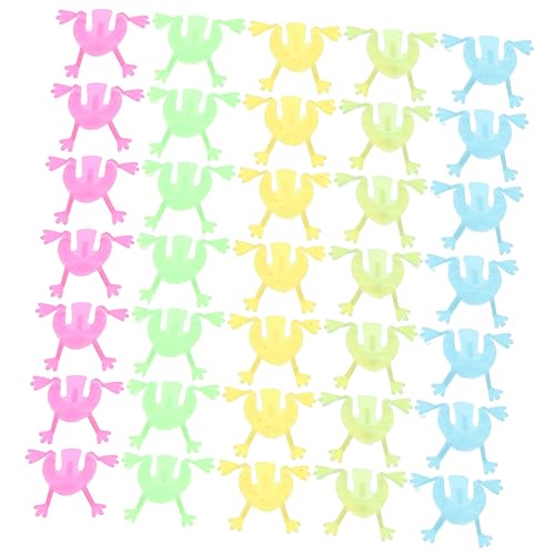 Toddmomy 140Stücke Mini Springende Frösche Finger Drückende Kunststoff Frösche für Partys und Freizeitaktivitäten Farbenfrohe und Langlebige Spielzeuge von Toddmomy