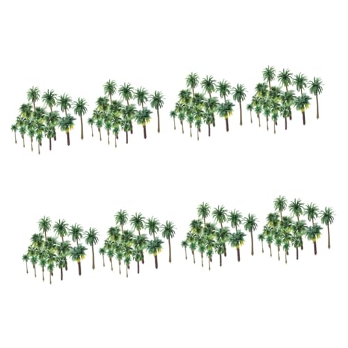 Toddmomy 144 STK Künstliche Kokospalme Palmenfiguren Gefälschte Bäume Mini-modellbäume Statische Grasbüschel Mini-bäume Zum Basteln Puppenhaus-dekor Plastik Spielzeugzimmer Kokosnussbaum von Toddmomy