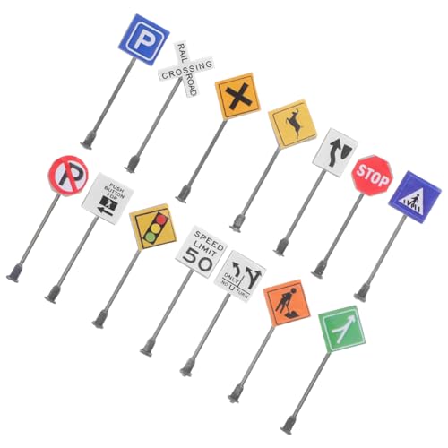 Toddmomy 14Stücke Teiliges Verkehrszeichen Realistische Straßenschilder Für Sandtisch Dekoration Für Spielzeugmodelle Und Straßenpuzzles Toddmomy 14Stücke Teiliges Verkehrszeichen Realistische Straßenschilder Für Sandtisch Dekoration Für Spielzeugmodelle Und Straßenpuzzles von Toddmomy