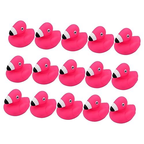 Toddmomy 15 Stück Teiliges Badespielzeug Flamingo Wasser Spritztiere Weiches Vinyl Kindersicherer Badewannenspielzeug für Kleinkinder mit Quietscher und Bunter Cartoon Lernen von Toddmomy