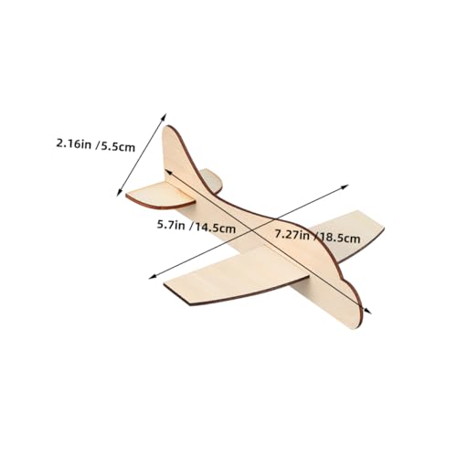 Toddmomy 15 Stück Teiliges DIY Holzflugzeug Modellbausatz Unlackiert für Handbemalbar Sicheres Naturholz Lernspielzeug Bastelset als und Partyaktivität Dekoratives Flugzeugmodell von Toddmomy
