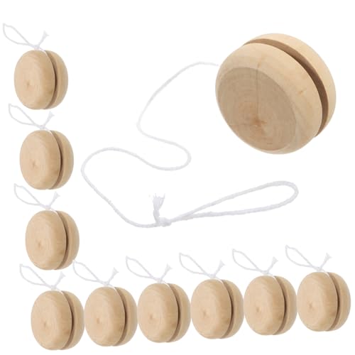 Toddmomy 15 Stück Teiliges Holz Yo Yo Bälle DIY für Handbemalbare Spielzeuge Kreativität und Eltern Junge Mädchen Interaktion Schadstofffrei und Kinderfreundlich von Toddmomy