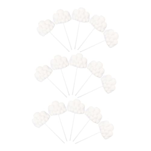 Toddmomy 15 Stück Teiliges Kleine Weiße Wolken Cake Toppers Kreative Tortendeko für Geburtstagsparty Vielseitige Kuchenstecker für Einzigartige und Verspielte Kuchenverzierungen von Toddmomy