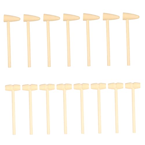 Toddmomy 15 Stück Teiliges Mini Holzhammer für Kleine Leichte Spielzeughämmer aus Sicherem Glattem Holz als für Jungen und Mädchen Langlebig und Tragbar von Toddmomy
