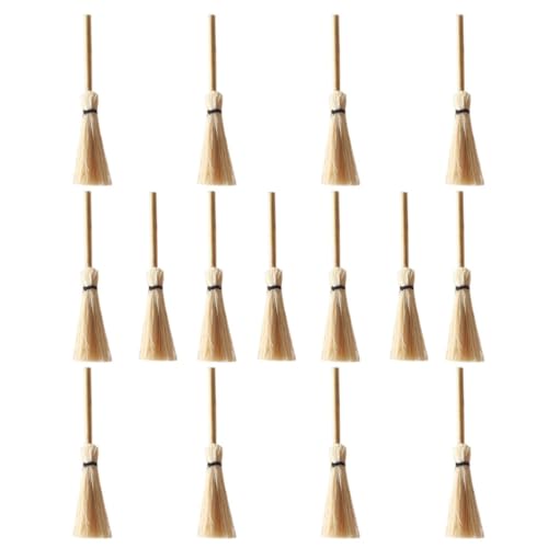 Toddmomy 15 Stück Teiliges Miniatur Besen aus Hochwertigem Buchenholz für Puppenhaus Deko Vielseitig Einsetzbar als Mikro Landschaftsaccessoire und DIY Bastelmaterial von Toddmomy
