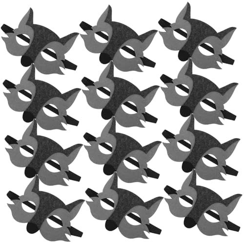 Toddmomy 15 Stück Teiliges Tiermasken aus Weichem Vliesstoff Niedliche Graue Wolf Halbgesichts-masken für Kostümparty Cosplay Kindergartenaufführungen Wiederverwendbar und Sicher Toddmomy 15 Stück Teiliges Tiermasken aus Weichem Vliesstoff Niedliche Graue Wolf Halbgesichts-masken für Kostümparty Cosplay Kindergartenaufführungen Wiederverwendbar und Sicher von Toddmomy