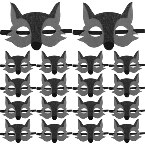 Toddmomy 15-teilige Tiermasken für Kinder: Wolf-Halbgesichts-Augenmasken für Kinder – Vlies-Cartoon-Party-Requisiten für Halloween-Dschungel-Thema, Cosplay, Vorschulaufführungen Toddmomy 15-teilige Tiermasken für Kinder: Wolf-Halbgesichts-Augenmasken für Kinder – Vlies-Cartoon-Party-Requisiten für Halloween-Dschungel-Thema, Cosplay, Vorschulaufführungen von Toddmomy
