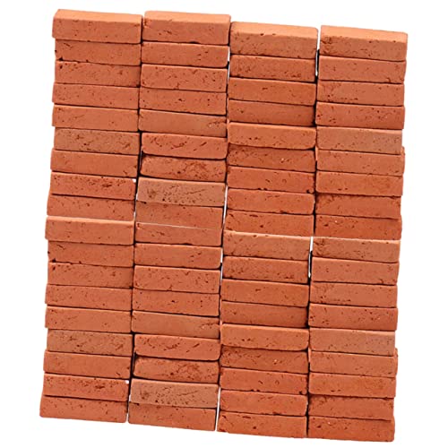 Toddmomy 150Stücke Miniatur Ziegelsteine für DIY Sandtisch Dekorationen Realistische Modellbau Bausteine für Architektur Landschaft und Spielzeugprojekte von Toddmomy