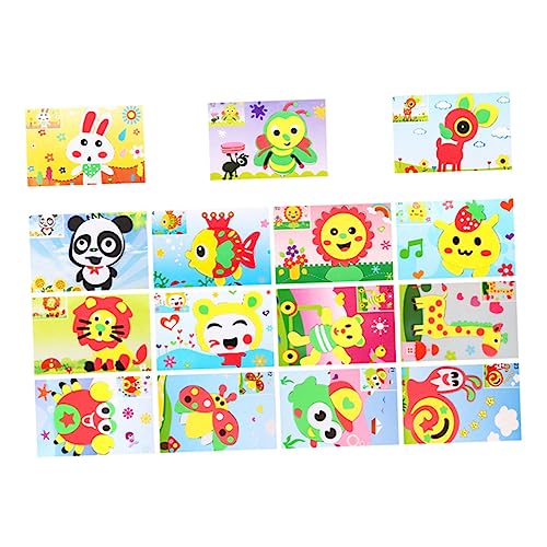 Toddmomy 15Stücke Eva Aufkleber für Kleinkinder Kreative DIY Kunsthandwerksaufkleber mit Cartoon Design Selbstklebend und Abnehmbar für Bastelprojekte und Lernaktivitäten von Toddmomy