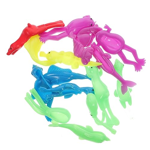 Toddmomy 15Stücke Teiliges Lustiger Fingerspielzeuge Kinderfreundliche für Kreative Spiele Langlebige und Sichere TPR Ozeantiere für Partys und Spielnachmittage von Toddmomy