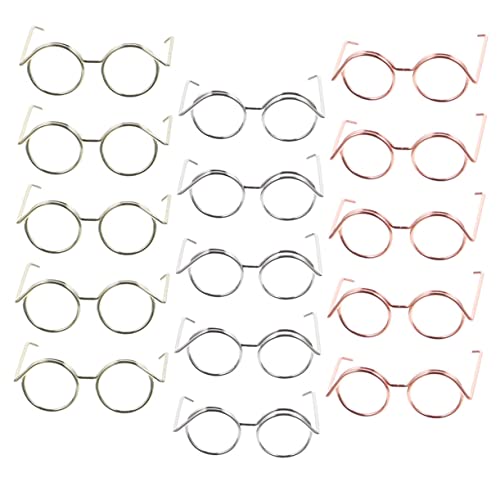 Toddmomy 15Stücke Teiliges Puppenbrillen Für Puppenbekleidung Exquisite Metallrahmen Roségold Und DIY Projekte Und Fotografie Requisiten von Toddmomy