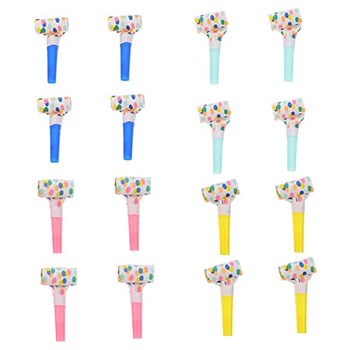 Toddmomy 16 Stück Die Tornado -pfeife Blasen Jubelnde Requisiten Partygebläse Krachmacher Party-blowouts Pfeifen Lärmhersteller -partygebläse Lärmgebläse Colorful Papier von Toddmomy