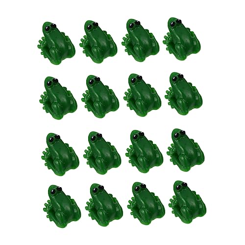Toddmomy 16 Stück Kleine Froschdekoration Frosch Zeug Frosch kleine Tierfiguren Mini-Frosch- Miniaturfrösche Frösche Figuren Puppenhaus Frosch Harz Green von Toddmomy