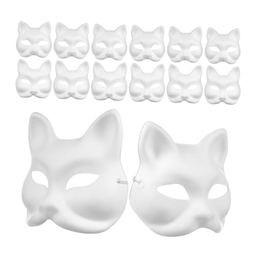 Toddmomy 16 Stück Teiliges Diy Bastelset mit Weißen Bemalbaren Tiermasken Katzen und Fuchs Masken aus Papiermasse Vorgefertigt zum Tragen und Dekorieren für Karneval Halloween und Kreative Toddmomy 16 Stück Teiliges Diy Bastelset mit Weißen Bemalbaren Tiermasken Katzen und Fuchs Masken aus Papiermasse Vorgefertigt zum Tragen und Dekorieren für Karneval Halloween und Kreative von Toddmomy