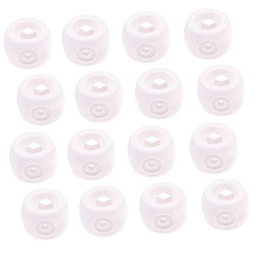 Toddmomy 16 Stück Tischring Spiel Polkappen Kicker-Sicherheits-Endkappen Tischstange Fußballtisch Stangen ersatzteile schnittschutzhelm Kickertischteile Lagerteile für Tischfußball PVC Weiß von Toddmomy