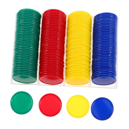 Toddmomy 160 Stück Bunte Kunststoff Poker Chips Belohnungs Verhaltensmünzen Für Lernspiel Mathezähler Klassenzimmer Anreize Unterrichtsmarken von Toddmomy