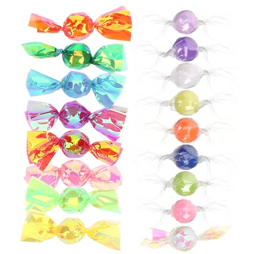 Toddmomy 17 Stück Teiliges Miniatur Candy Ornaments Bunte Puppenhaus Deko Kleine Kunststoff Süßigkeiten für Party Hochzeit und DIY Bastelprojekte Farbenfrohe Candy Decor für Festliche von Toddmomy
