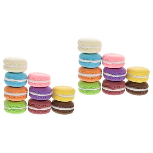 Toddmomy 18 Stck. Realistische Teilig Macaron Modell Farbige Künstliche Torten Deko Detailgetreue Simulation für Party Sweet Table Fotografie Requisite Glatte Oberfläche von Toddmomy
