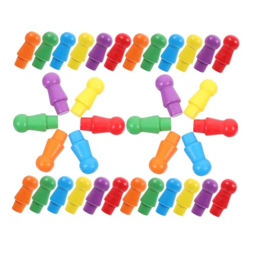 Toddmomy 180 Stück Teiliges Holzspielsteine Bunte Chinesische Damespiel Ersatzfiguren Sichere Glatte Holz-pawns Vielseitig Kompatibel für Brettspiele für Mehrspieler-spielspaß von Toddmomy