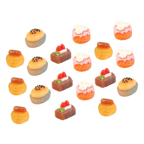 Toddmomy 18Stücke Kuchenmodell Realistische Mini Dessert Requisiten für Puppenhaus Gemischter Stil Mini Küchenszenen und Kreative Bastelprojekte von Toddmomy