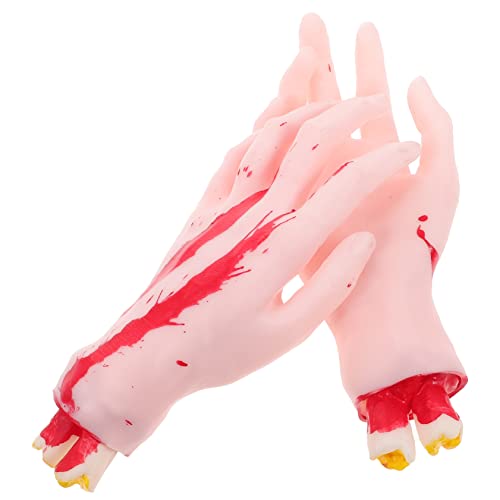 Toddmomy 1Paar Halloween Gruselige Requisiten Hautfarbene Fake Hände für Fotografie und Streichideen Realistische Hand Requisiten für Schaurige Deko und Halloween Feiern Toddmomy 1Paar Halloween Gruselige Requisiten Hautfarbene Fake Hände für Fotografie und Streichideen Realistische Hand Requisiten für Schaurige Deko und Halloween Feiern von Toddmomy