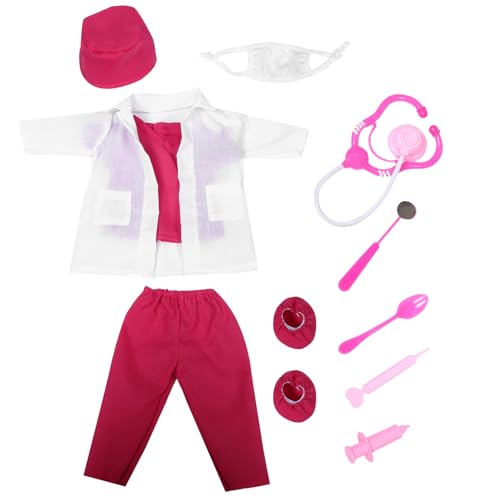 Toddmomy 1 Set Puppenkleidung Puppenanziehsachen 18-Zoll-Puppen Medizinisches Zubehör Ersatzpuppe Arztkostüm Und Werkzeuge Rollenspielpuppe Ankleidepuppe Arztwerkzeug-Set von Toddmomy