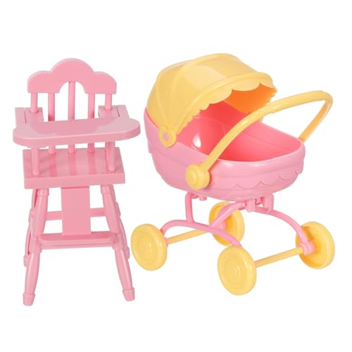 Toddmomy 1Satz Babypuppenwagen Realistischer Kinderwagen mit Hochstuhl für Puppen Tragbar und Leicht aus Sicherem für Fantasievolles Kleinkinder Toddmomy 1Satz Babypuppenwagen Realistischer Kinderwagen mit Hochstuhl für Puppen Tragbar und Leicht aus Sicherem für Fantasievolles Kleinkinder von Toddmomy