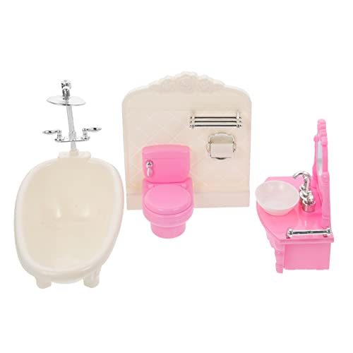 Toddmomy 1Satz Badewanne Toilette Und Waschbecken Für Mikrolandschaften Und Mini Häuser Puppenaccessoires von Toddmomy