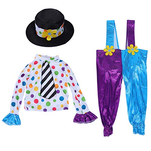 Toddmomy 1Satz Clown Kostüm für Hose und Hut für Bühnenaufführungen und Karneval Kreatives Design für Unvergessliche Fotos Geeignet von Toddmomy