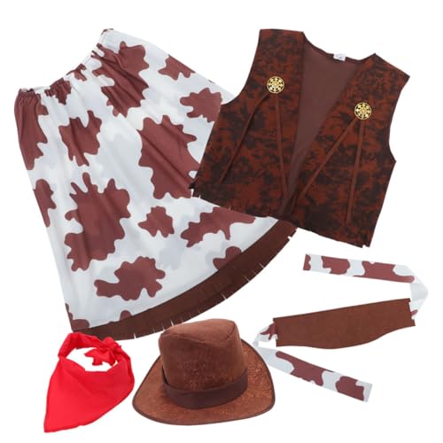Toddmomy 1Satz Cowgirl Kostüm Set Teilig mit Hut Bandana und Weste Halloween Western Party und Verkleidungen für Bequem und Pflegeleicht Toddmomy 1Satz Cowgirl Kostüm Set Teilig mit Hut Bandana und Weste Halloween Western Party und Verkleidungen für Bequem und Pflegeleicht von Toddmomy
