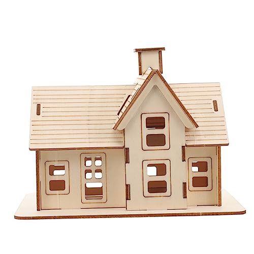 Toddmomy 1Satz DIY Holzhaus Modellbausatz Puzzle Für Kreatives Für Weihnachten Und Geburtstage Leicht Zusammenzubauen Langlebiges Holzmaterial von Toddmomy