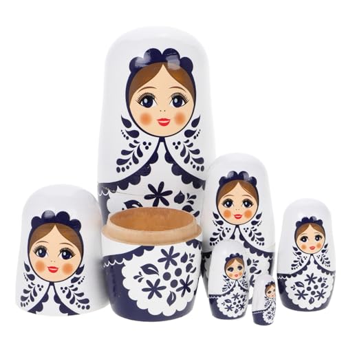 Toddmomy 1Satz Deko Bastelset für Handgefertigte Russische Nistpuppen Stapelbare Holzspielzeuge Vielseitige Dekoration und Geschenkidee für Jungen von Toddmomy