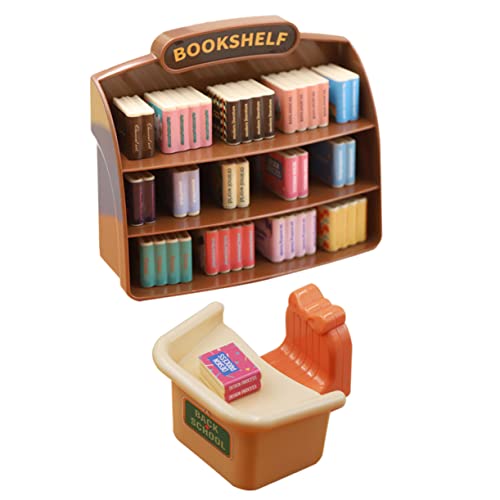 Toddmomy 1Satz Dekoratives Winziges Buchregal Für Miniaturmöbel Puppenhaus Zubehör Aus Miniaturmaterial Für Kleine Räume Und Kreative Dekorationen von Toddmomy